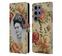 Head Case Designs Officially Licensed Frida Kahlo Floral Portraits And Quotes Leather Wallet Case Compatible With Samsung Galaxy S25 Ultra