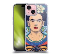 Head Case Designs Officially Licensed Frida Kahlo Floral Sketch Gel Case [Military Grade Protection] Compatible with Apple iPhone 15 and Compatible with MagSafe
