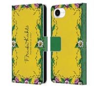Head Case Designs Officially Licensed Frida Kahlo Frame Purple Florals Leather Wallet Case Compatible With Apple iPhone 16e