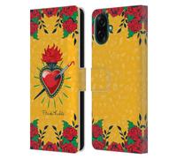 Head Case Designs Officially Licensed Frida Kahlo Heart and Roses Icons Leather Wallet Case Compatible With Samsung Galaxy A07