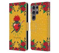 Head Case Designs Officially Licensed Frida Kahlo Heart and Roses Icons Leather Wallet Case Compatible With Samsung Galaxy S24 Ultra 5G