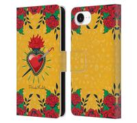 Head Case Designs Officially Licensed Frida Kahlo Heart and Roses Icons Leather Wallet Case Compatible With Apple iPhone 16e