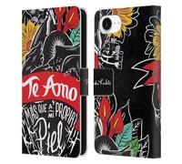 Head Case Designs Officially Licensed Frida Kahlo Heart Typography Leather Wallet Case Compatible With Apple iPhone 16e