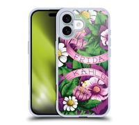 Head Case Designs Officially Licensed Frida Kahlo Lace Purple Florals Gel Case [Military Grade Protection] Compatible with Apple iPhone 16 and Compatible with MagSafe