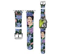 Head Case Designs Officially Licensed Frida Kahlo Lilies Floral Genuine Leather Watch Strap Compatible With Apple Watch 42/44/45/49mm
