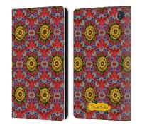 Head Case Designs Officially Licensed Frida Kahlo Mandala Red Florals Leather Wallet Case Compatible With Amazon Fire 7 2022