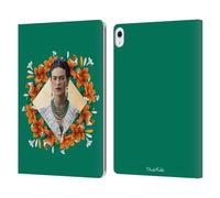 Head Case Designs Officially Licensed Frida Kahlo Orange Lilies Portrait 2 Leather Wallet Case Compatible With Apple iPad Air 13 2024/2025