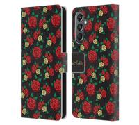 Head Case Designs Officially Licensed Frida Kahlo Pattern Roses Leather Wallet Case Compatible With Samsung Galaxy A25 5G