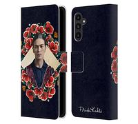 Head Case Designs Officially Licensed Frida Kahlo Poppy Wreath Portrait 2 Leather Wallet Case Compatible With Samsung Galaxy A13 5G (2021)