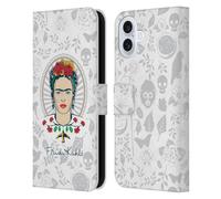 Head Case Designs Officially Licensed Frida Kahlo Portrait Icons Leather Wallet Case Compatible With Apple iPhone 16 Plus