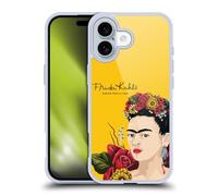 Head Case Designs Officially Licensed Frida Kahlo Portrait Red Florals Gel Case [Military Grade Protection] Compatible with Apple iPhone 16 and Compatible with MagSafe