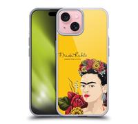 Head Case Designs Officially Licensed Frida Kahlo Portrait Red Florals Gel Case [Military Grade Protection] Compatible with Apple iPhone 15 and Compatible with MagSafe