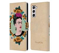 Head Case Designs Officially Licensed Frida Kahlo Purple Portrait Leather Wallet Case Compatible With Samsung Galaxy S21+ 5G