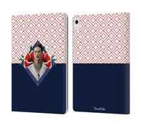 Head Case Designs Officially Licensed Frida Kahlo Red Flower Portrait 2 Leather Wallet Case Compatible With Apple iPad Air 13 2024/2025