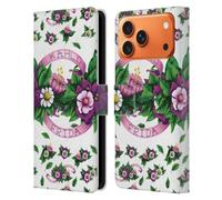 Head Case Designs Officially Licensed Frida Kahlo Ribbon Purple Florals Leather Wallet Case Compatible With Apple iPhone 17 Pro Max