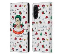Head Case Designs Officially Licensed Frida Kahlo Rose Patterns Icons Leather Wallet Case Compatible With Samsung Galaxy A36 5G