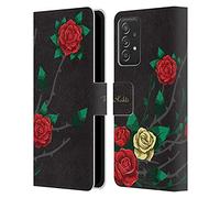 Head Case Designs Officially Licensed Frida Kahlo Shrub Roses Leather Wallet Case Compatible With Galaxy A52 / A52s / 5G (2021)