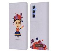 Head Case Designs Officially Licensed Frida Kahlo Solo Doll Leather Wallet Case Compatible With Samsung Galaxy A34 5G