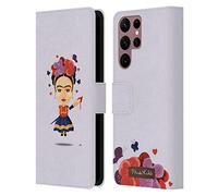 Head Case Designs Officially Licensed Frida Kahlo Solo Doll Leather Wallet Case Compatible With Samsung Galaxy S22 Ultra 5G
