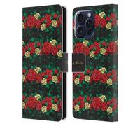 Head Case Designs Officially Licensed Frida Kahlo Stripes Roses Leather Wallet Case Compatible With Apple iPhone 16 Pro Max