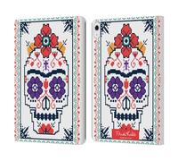 Head Case Designs Officially Licensed Frida Kahlo Sugar Skull Coyoacan Patterns Leather Wallet Case Compatible With Apple iPad Air 13 2024/2025