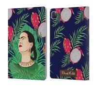 Head Case Designs Officially Licensed Frida Kahlo Tropical Portrait 3 Leather Wallet Case Compatible With Apple iPad Pro 11 2020/2021 / 2022