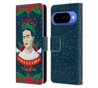 Head Case Designs Officially Licensed Frida Kahlo Viva La Vida Icons Leather Wallet Case Compatible With Google Pixel 10