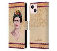 Head Case Designs Officially Licensed Frida Kahlo Yellow Portrait Leather Wallet Case Compatible With Apple iPhone 13