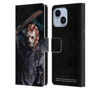 Head Case Designs Officially Licensed Friday the 13th: Jason Goes To Hell Jason Voorhees Graphics Leather Wallet Case Compatible With Apple iPhone 14 Plus