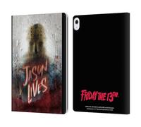 Head Case Designs Officially Licensed Friday the 13th Part VI Poster 2 Jason Lives Key Art Leather Wallet Case Compatible With Apple iPad Air 13 2024/2025