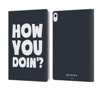 Head Case Designs Officially Licensed Friends TV Show How You Doin' Quotes Leather Wallet Case Compatible With Apple iPad Air 13 2024/2025