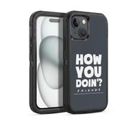 Head Case Designs Officially Licensed Friends TV Show How You Doin' Quotes Ultra-Armoured Shockproof Case [Military Grade Protection] Compatible With Apple iPhone 15