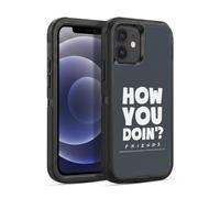 Head Case Designs Officially Licensed Friends TV Show How You Doin' Quotes Ultra-Armoured Shockproof Case [Military Grade Protection] Compatible With Apple iPhone 12 / iPhone 12 Pro