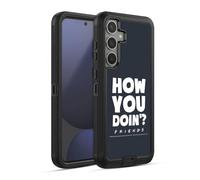 Head Case Designs Officially Licensed Friends TV Show How You Doin' Quotes Ultra-Armoured Shockproof Case [Military Grade Protection] Compatible With Samsung Galaxy S24 FE