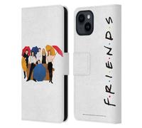 Head Case Designs Officially Licensed Friends TV Show Logo Opening Sequence Key Art Leather Wallet Case Compatible With Apple iPhone 15