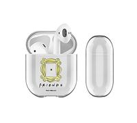 Head Case Designs Officially Licensed Friends TV Show Peephole Frame Assorted Art Clear Hard Crystal Cover Compatible With Apple AirPods 1 1st Gen / 2 2nd Gen Charging Case