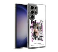Head Case Designs Officially Licensed Friends TV Show Pivot Doodle Art Gel Case [Military Grade Protection] Compatible with Samsung Galaxy S23 Ultra 5G and Compatible with MagSafe