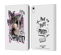 Head Case Designs Officially Licensed Friends TV Show Pivot Doodle Art Leather Wallet Case Compatible With Apple iPad 10.9 2022/2025