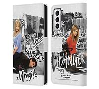 Head Case Designs Officially Licensed Friends TV Show Ross Unagi Doodle Art Leather Wallet Case Compatible With Samsung Galaxy S21 5G