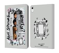 Head Case Designs Officially Licensed Friends TV Show Somebody Say Party Doodle Art Leather Wallet Case Compatible With Apple iPad 10.9 2022/2025