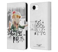 Head Case Designs Officially Licensed Friends TV Show You Love Me Doodle Art Leather Wallet Case Compatible With Apple iPhone 16e