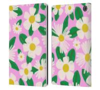Head Case Designs Officially Licensed Gabriela Thomeu Big Blooms Pink Floral Leather Wallet Case Compatible With Amazon Fire Max 11 2023