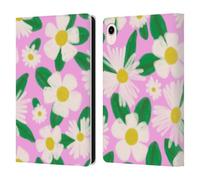 Head Case Designs Officially Licensed Gabriela Thomeu Big Blooms Pink Floral Leather Wallet Case Compatible With Apple iPad mini (2021/2024)