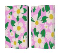 Head Case Designs Officially Licensed Gabriela Thomeu Big Blooms Pink Floral Leather Wallet Case Compatible With Amazon Kindle 11th Gen (2024)