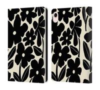 Head Case Designs Officially Licensed Gabriela Thomeu Black And White Groovy Retro Leather Wallet Case Compatible With Apple iPad mini (2021/2024)
