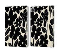 Head Case Designs Officially Licensed Gabriela Thomeu Black And White Groovy Retro Leather Wallet Case Compatible With Apple iPad Pro 12.9 2020/2021/2022