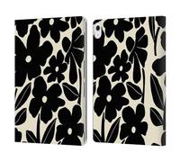 Head Case Designs Officially Licensed Gabriela Thomeu Black And White Groovy Retro Leather Wallet Case Compatible With Apple iPad Air 13 2024/2025
