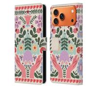 Head Case Designs Officially Licensed Gabriela Thomeu Folk Flora Floral Leather Wallet Case Compatible With Apple iPhone 17 Pro Max