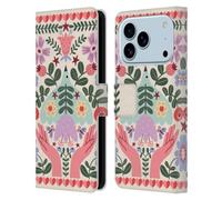 Head Case Designs Officially Licensed Gabriela Thomeu Folk Flora Floral Leather Wallet Case Compatible With Apple iPhone 17 Pro