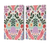 Head Case Designs Officially Licensed Gabriela Thomeu Folk Flora Floral Leather Wallet Case Compatible With Apple iPad Pro 12.9 2020/2021/2022